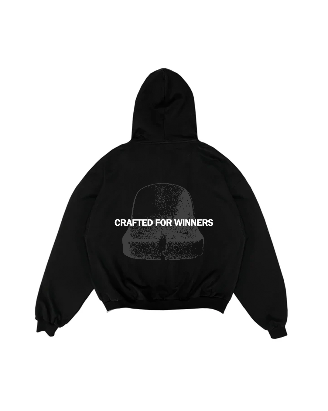 SS ZIPPED HOODIE - BLACK